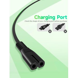 Tomatosd [UL Listed] 5 Feet Long AC Power Cord Compatible with Roborock S5 Max Robot Vacuum