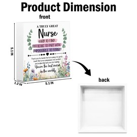 Nurse Gifts Wooden Box Sign Wall Decor Wooden Plaque Sign Nurse Gift Thank You Gifts for Registered Nurse Office Bedroom Home Decor Desk Shelf Table Decor Nurse Graduation Appreciation Gifts