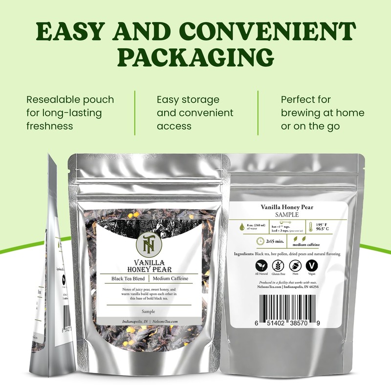 Nelson's Tea - Vanilla Honey Pear - Black Loose Leaf