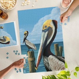 Lantern Press 1000 Piece Jigsaw Puzzle, Brown Pelican