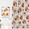Lindameler Fall Shower Curtain for Bathroom Autumn Farmhouse Floral Pumpkin