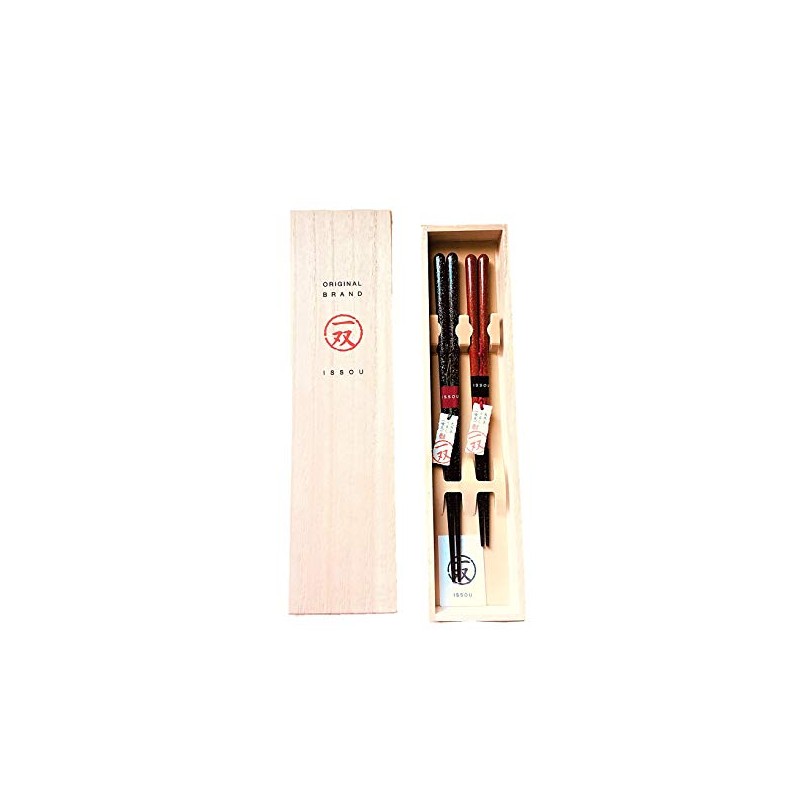 Couple Chopsticks, Wedding Gift, Paulownia Box, Chopsticks Pair, Two-Set, Luxury