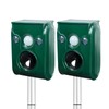PGFIT 2 Pack Solar Animal Repellent, Ultrasonic pest Repeller, Deer