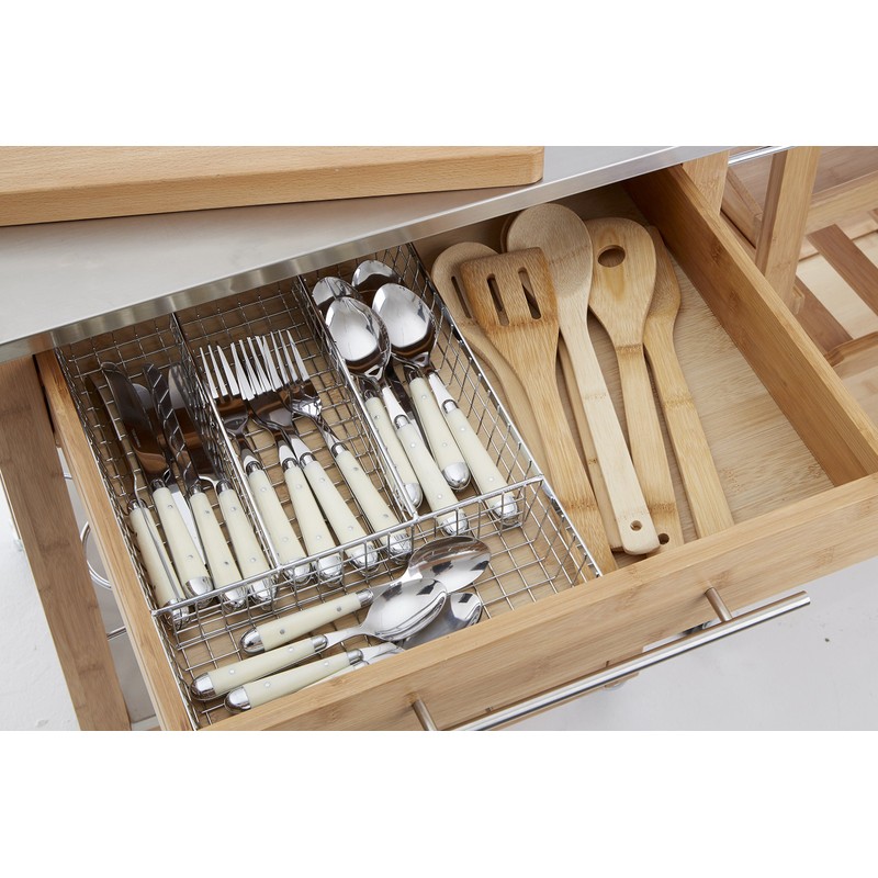Premier Housewares Cutlery Design Cutlery Tray - Chrome