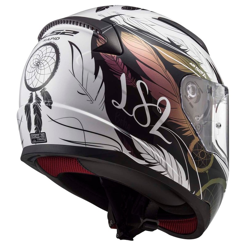 LS2 Helmets Rapid II Full Face Motorcycle Helmet (Dreamcatcher Chameleon/White