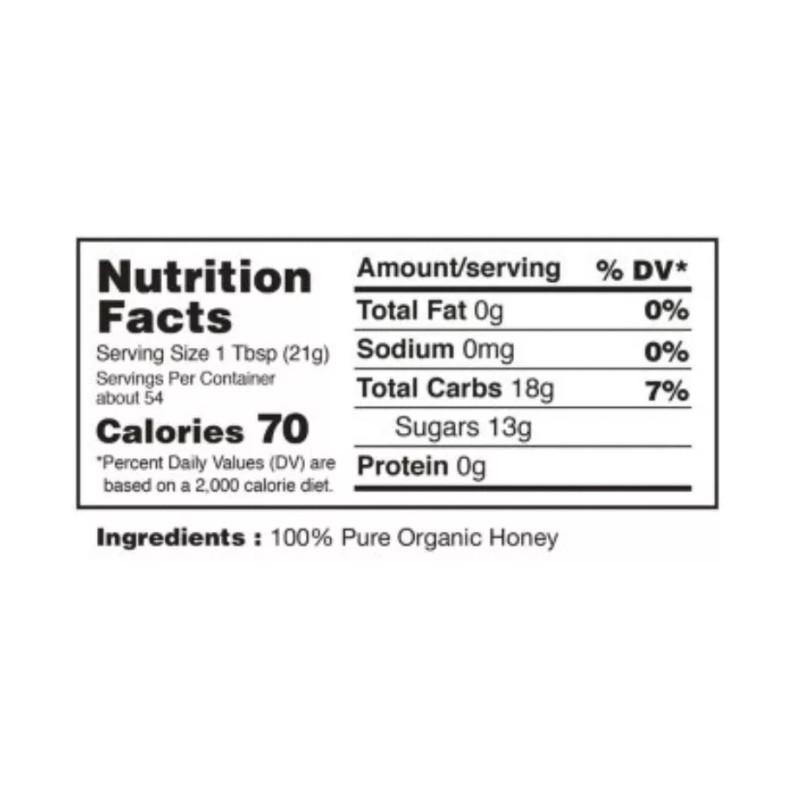 Nature Nate's 100% Organic Pure Raw & Unfiltered Honey 40