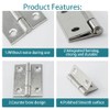 bociloy 10Pcs 1.5 Inch Butt Hinge, Mini Cabinet Hinges, Rectangle