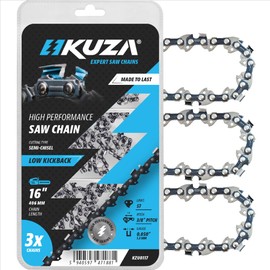 Premium 40 cm Chainsaw Chains 16 Inch 3/8 Inch .050 Inch 57TG Suitable for AEG, Alpina, Bosch, Dolmar, Einhell, Hitachi, Jonsered, Makita, Poolan and Many Other Models (3 Chains)
