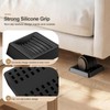5-Piece 3 x 3- Inch Square Rubber Furniture Caster Cups,