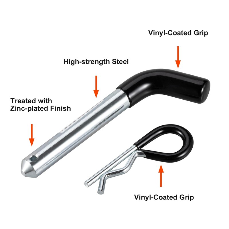 TOPSHINE Trailer Hitch Pin & Clip 4 Pack, 5/8 Inch