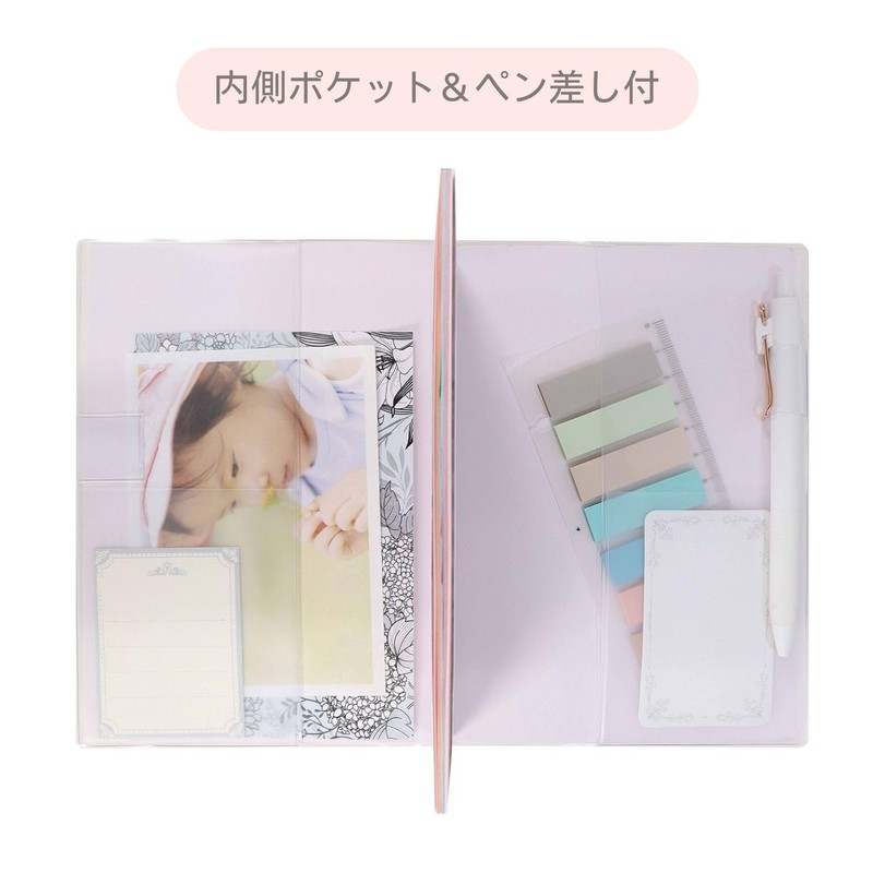 Kutsuwa Color Index Notebook, 2025 B6 Weekly Botanical Pink, 104SHB,