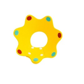 Cute Cat Recovery Collar Soft Adjustable Cats Cone Light-Weight Anti-Licking Easy to Wear for Kitty Puppy (Yellow, M)