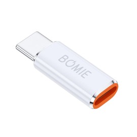 BOMIE Lightning Type C Converter, PD27W/66W, QC100W, Fast Charging, 480 Mbps Data Transfer (Only Between PCs), PD Chip, Earphone/OTG Not Compatible, i-OS to Type-C Conversion Connector, Aluminum Alloy