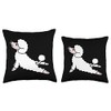 Yoga Poodle Dog Throw Pillow