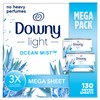 Downy Downy Light Mega Dryer Sheets, Fabric Softener Dryer Sheets,