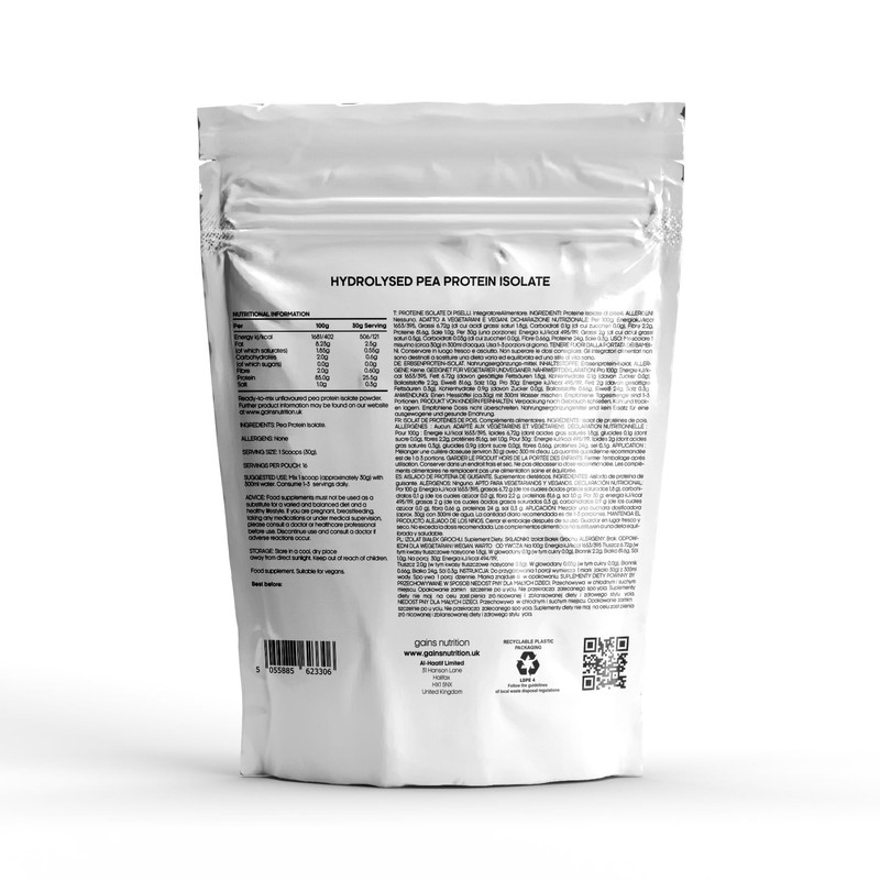 GN Vegan Hydro Pro Hydrolysed Protein Powder | 500g Unflavoured