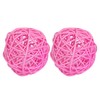15Pcs Pink Rattan Decorative Balls for Diy Craft - Versatile