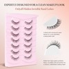 Onlyall Clear Band Lashes Natural False Eyelashes C Curl Lashes