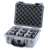 Pelican Protector 1400 Case by ColorCase - Silver - Medium