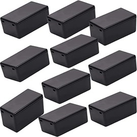 Waterproof Electrical Project Case Power Junction Box, Project Box with Cover Black Plastic (60x36 x25mm), 10 Pack