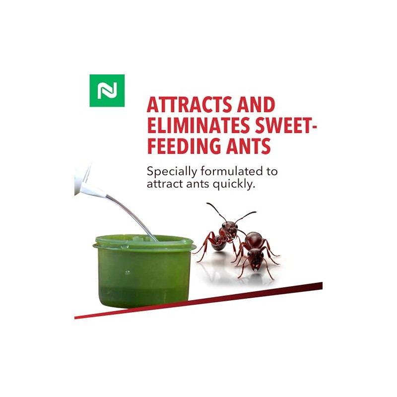 Dominant 1% Liquid Ant Bait, Borax-Based Formula, Attracts and eliminates