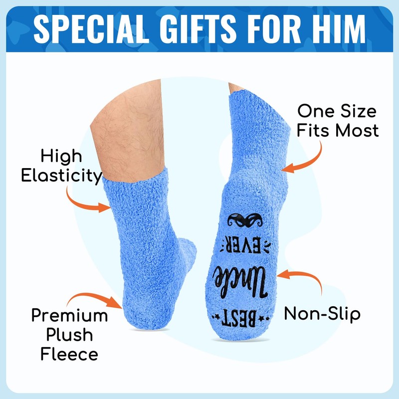 HAPPYPOP Uncle Gifts From Niece Nephew - Best Uncle Socks,