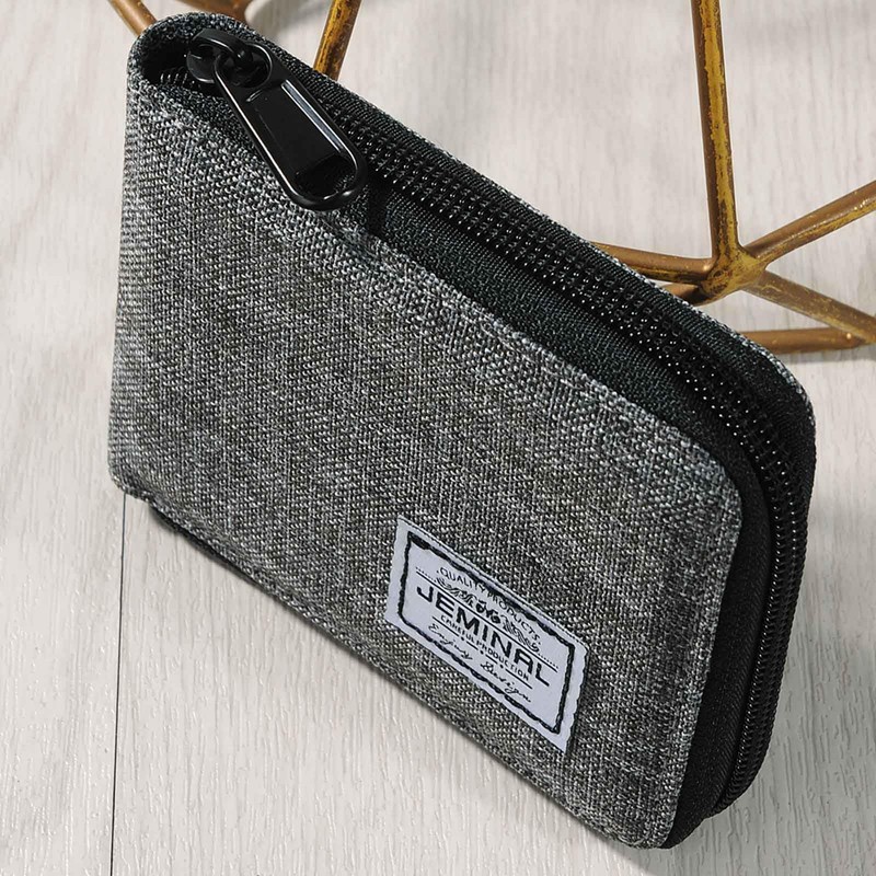 JEMINAL Casual Wallet, Short Zip Wallet, Youth, Men's, Women's, Tide