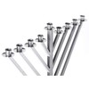 Vintiquewise Large Metal Silver Coated Hanukkah Menorah 3 Ft. for