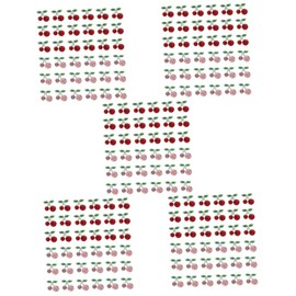 Healvian 180pcs Cherry Nail Charms Rhinestones Glitter Nail Jewelry DIY Art Charms