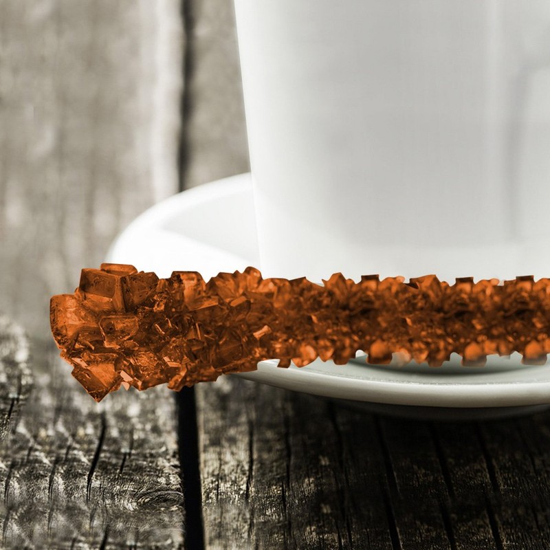 Extra Large Rock Candy Sticks: 12 Brown Rock Candy Sticks