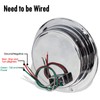Partsam 4Pcs 4" Round Red LED Stop Turn Tail Lights