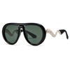 SHEEN KELLY Oversized Trendy Polarized Aviator Sunglasses for Women Men