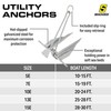 SEACHOICE Utility Anchor 10E 41620, Steel