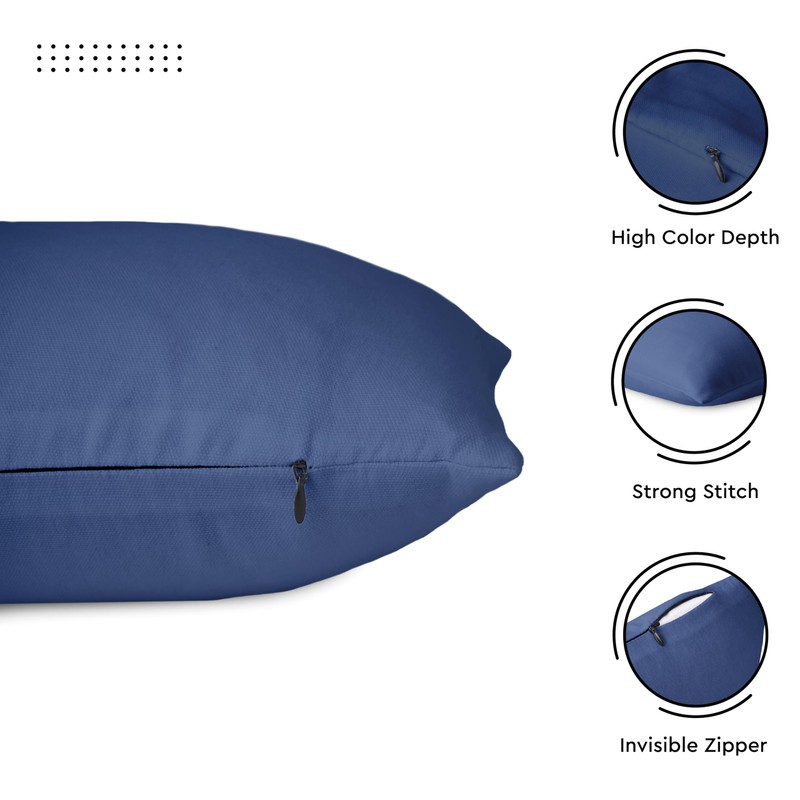 Encasa XO Cotton Throw Pillow Covers Set of 2 I