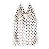 Hat To Socks Polka Dot Chiffon Satin Scarf (Black Dots