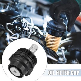 X AUTOHAUX Car Oil Filter Housing Cap Assembly Part Replace 15620-0S010 for Toyota Land Cruiser Sequoia Tundra 2007-2020
