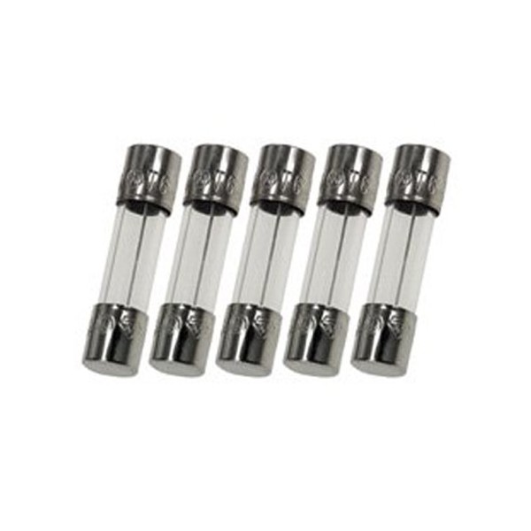 Pack of 5, T12.5AL250V, T12.5A 250V, T12.5L250V Cartridge Glass Fuses 5X20mm (3/16" X 3/4"), 12.5A 250V, Slow-Blow (Time Delay)