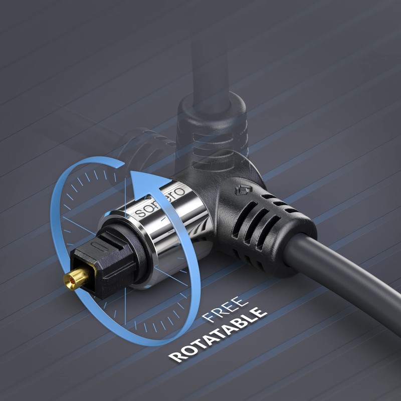sonero® Premium optisches Toslink Kabel, 1,00m, vergoldete Kontakte, 2 x