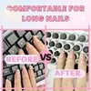 Keyboard Stickers for Long Nails, Adhesive Reusable Protective Raised Silicone