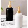 1 Pcs 390ml 13oz Upscale Ceramics Soap Dispenser with Golden