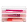 Realspace® Acrylic Stackable Organizer Trays, 4-1/2"H x 8-1/4"W x 3"D,