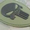 Skull Shield Morale Tactical PVC Patch (Blackout Subdued) (Olive Drab)