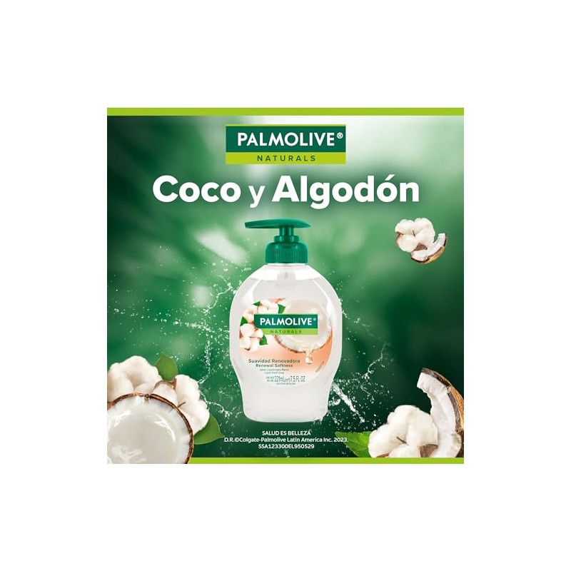 Palmolive Naturals Jabón Líquido para Manos Coco y Algodón Suavidad