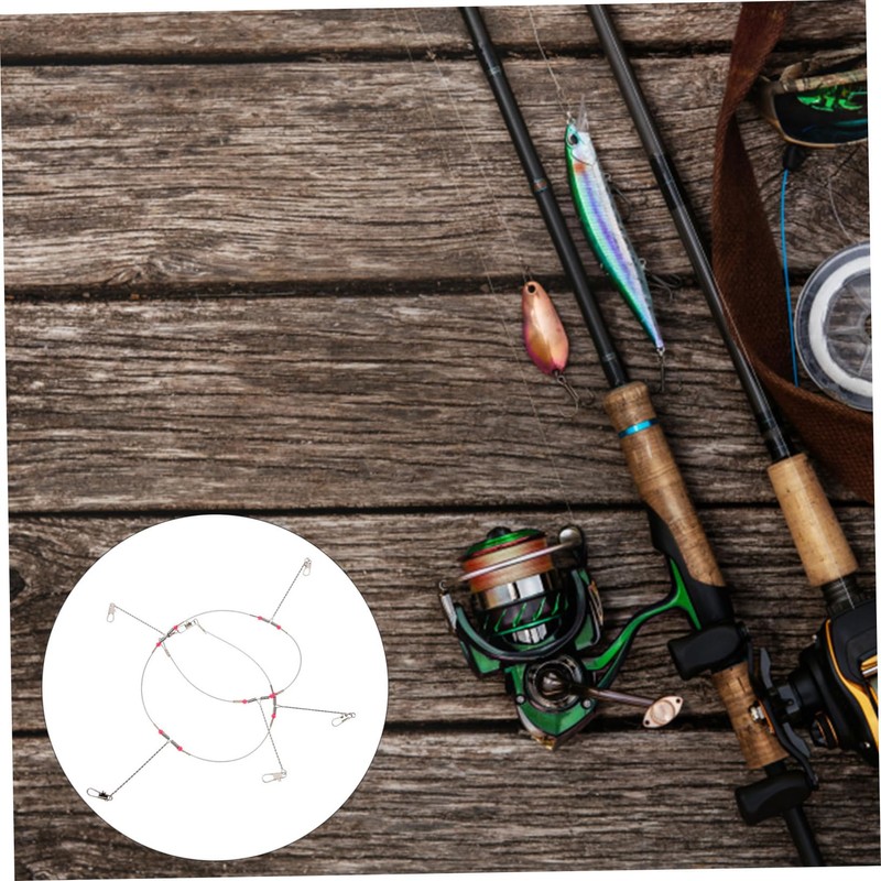 Kisangel 1set Fishing Wire Trace Leader Rigs Strong Swivel and
