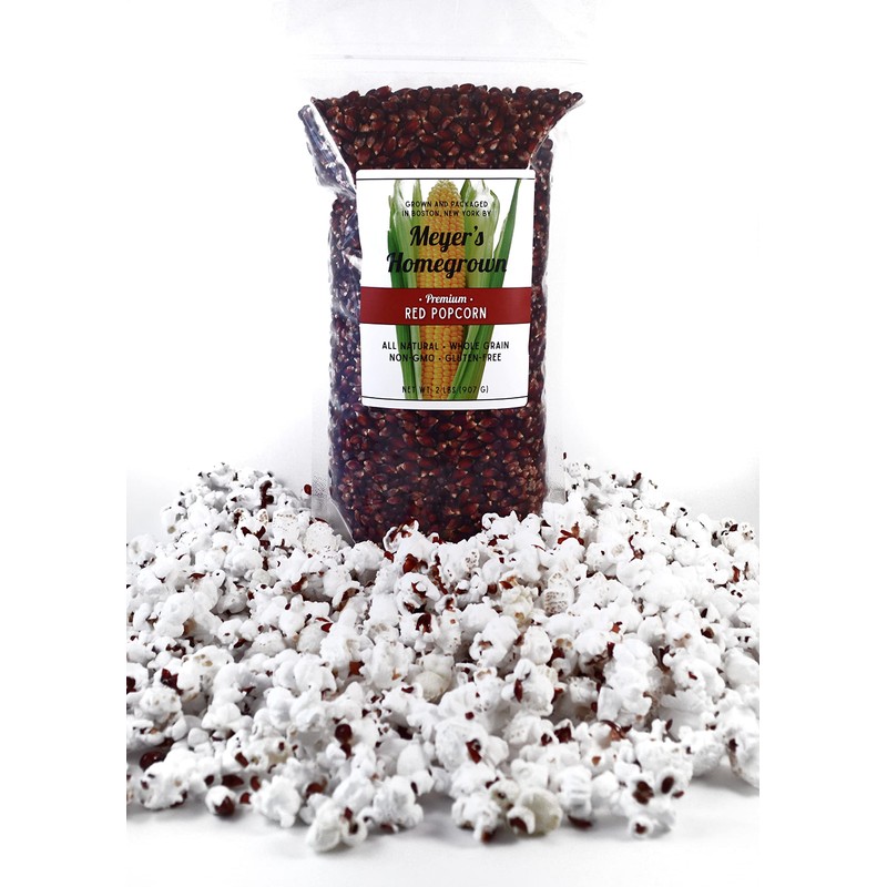 Meyer's Homegrown Premium Red Popcorn, 2lb Bag, no GMO/Peanuts/Tree Nuts/Gluten,