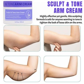 Sculpt & Tone Arm Cream, Skin Tightening Cream Body, Firming Creams for Loose Skins, Skin Firming Body-Cream, Arm Lift Creams - Deeply Moisturize & Shape for a Sleeker Skins, Smooths Wrinkles - 100ML