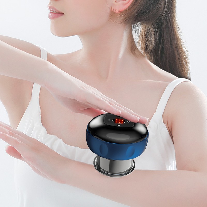 Electric Vacuum Cupping Massager Hot Compress 6 Gears Suction Flameless