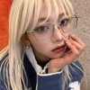 88flix Korean Glasses, Blue Light Cut, Lightweight, Small Face, Large
