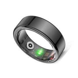 Tegunyi Smart Rings for Men, Fitness Trackers for Women Sleep Tracking Wearable Heart Rate Blood Oxygen IP68 Waterproof, Compatible with Android & iOS (Black, US-9)