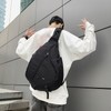 Large Black Sling Bag Waterproof Sling Backpack Oxford Fabric Outdoor